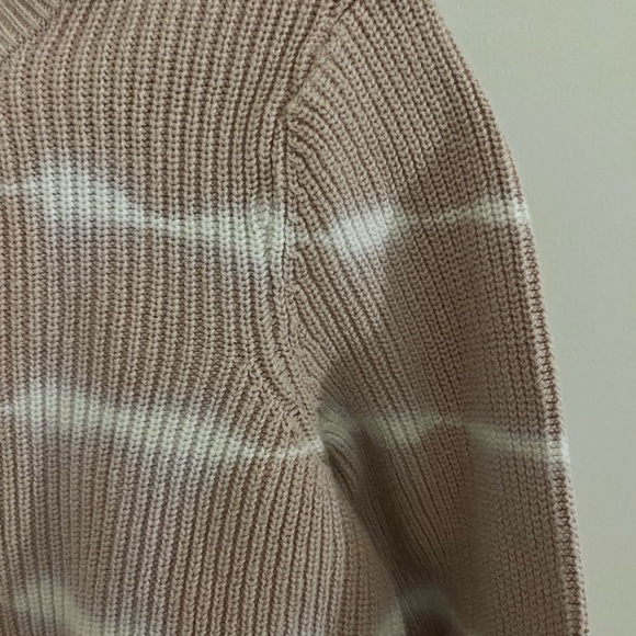 Inc international concepts tie dye sweater cream beige cropped striped ribbed s - Picture 3 of 5